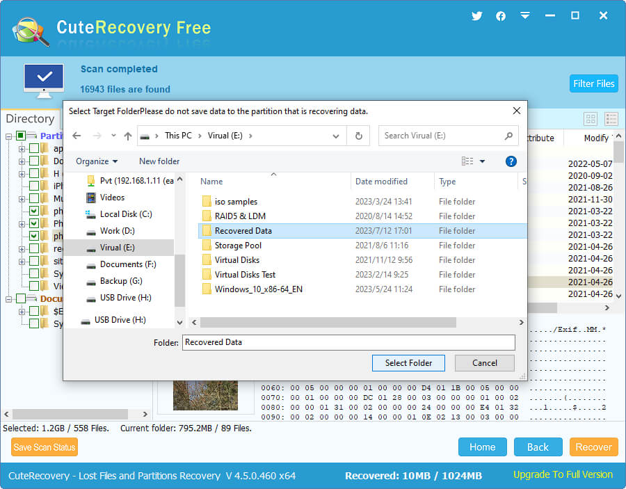how to recover lost files